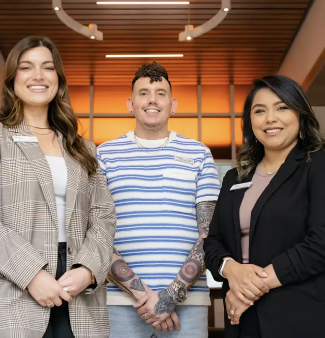 Guy and 2 Women Next To Him - Go Amplify Credit Union