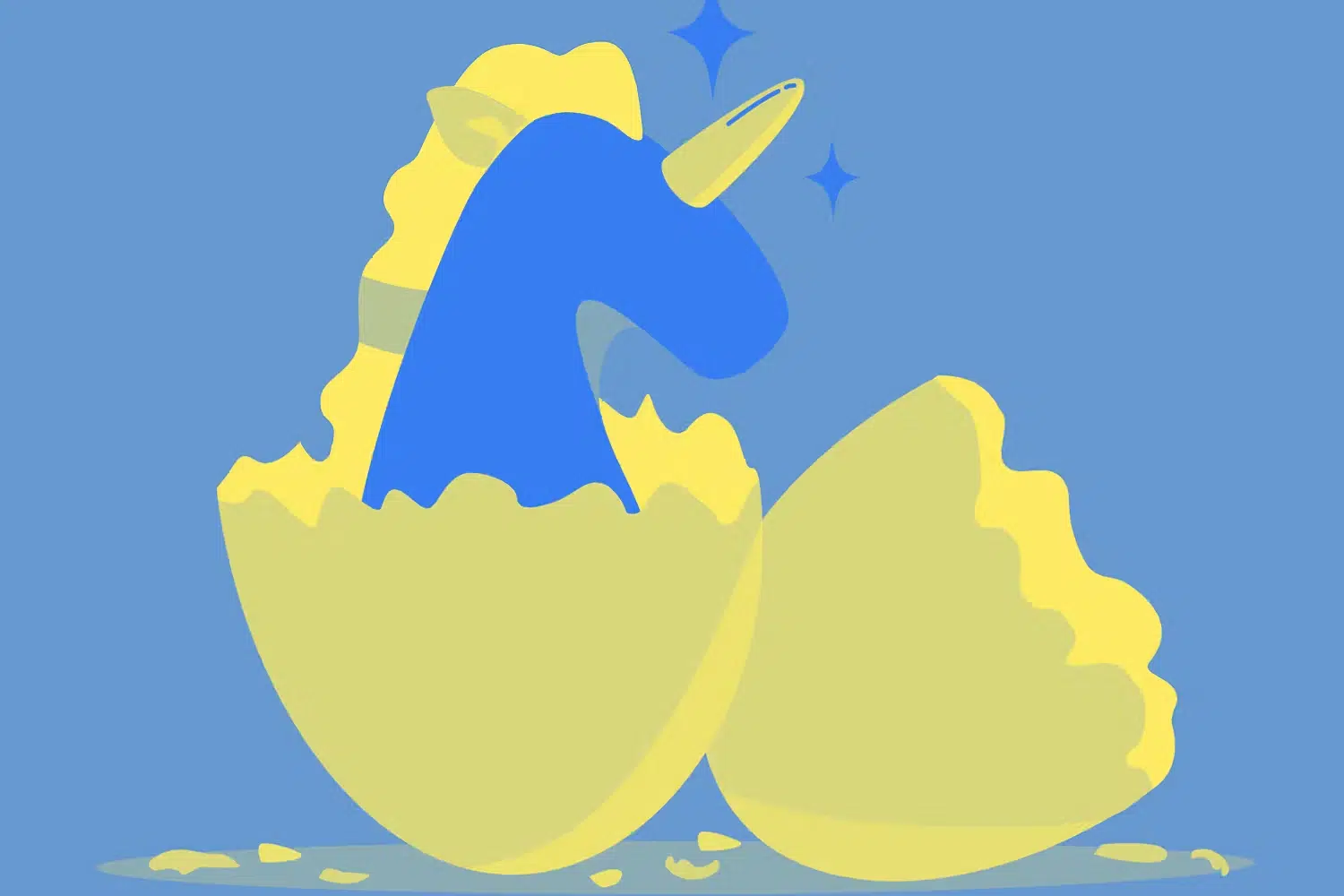 Cartoon unicorn egg