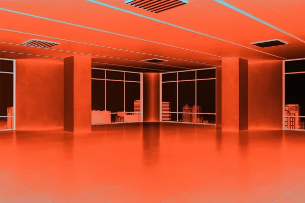 Empty office floor in building