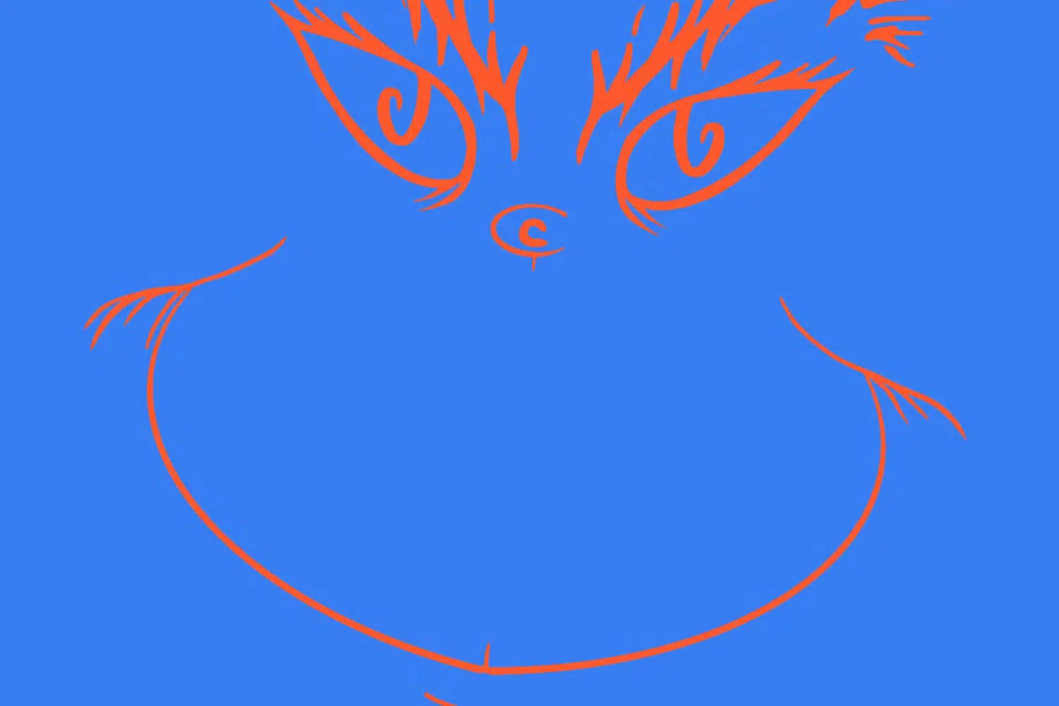 Sketch outline of the Grinch