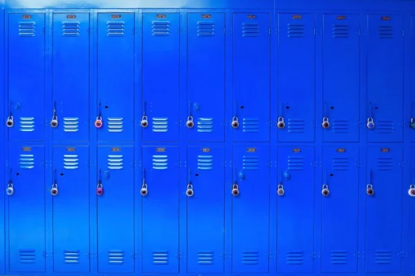 Blue lockers